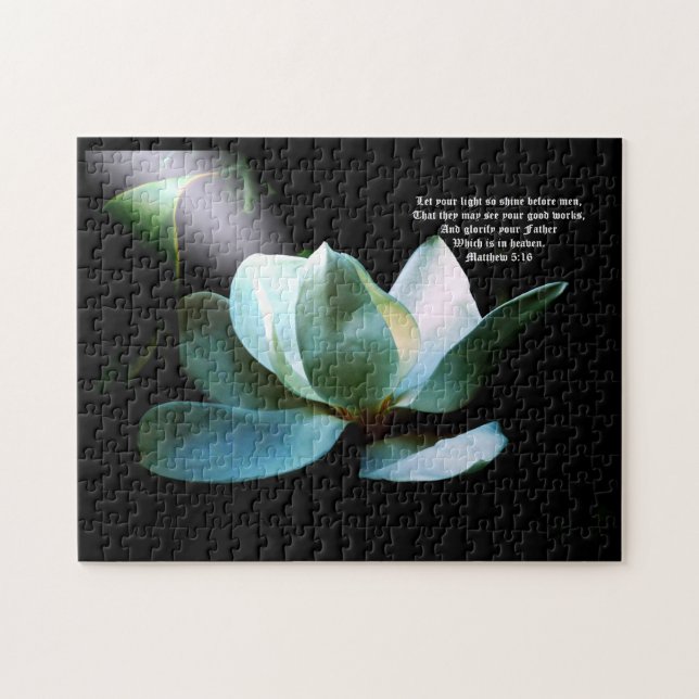Puzzle Projecteur de gros plan sur Magnolia Matthieu 5:16 (Horizontal)