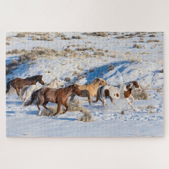 Puzzle Promenade à cheval en hiver sur Hideout Ranch (Horizontal)