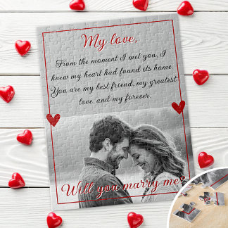 Puzzle Proposition de mariage photo personnalisée Vous me