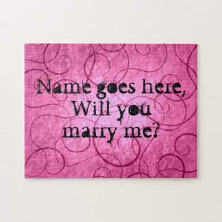 Puzzle Proposition de mariage rose