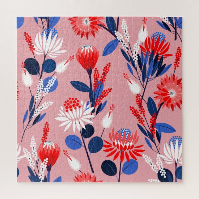 Puzzle Protea en fleurs : Motif du jardin botanique (Vertical)