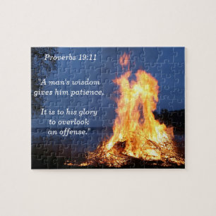 Puzzle Proverbes 19:11 Sagesse pour ignorer l'infraction