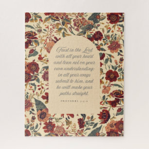 Puzzle Proverbes 3:5–6 Ayez confiance dans le Seigneur Fl