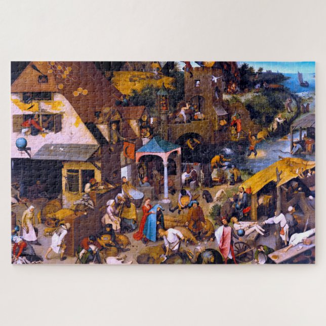 Puzzle Proverbes du Pays-Bas, Pieter Bruegel l'Ancien (Horizontal)