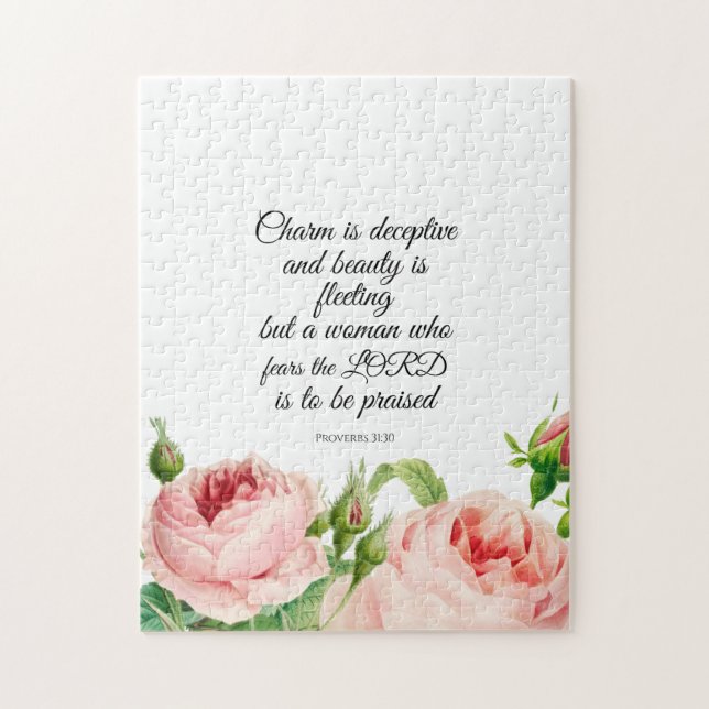 Puzzle Proverbes floraux 31:30  (Vertical)