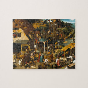 Puzzle Proverbes néerlandais par Pieter Bruegel l'aîné