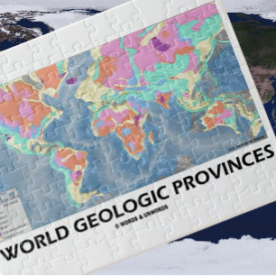 Puzzle Provinces géologiques mondiales (géologie de la ca