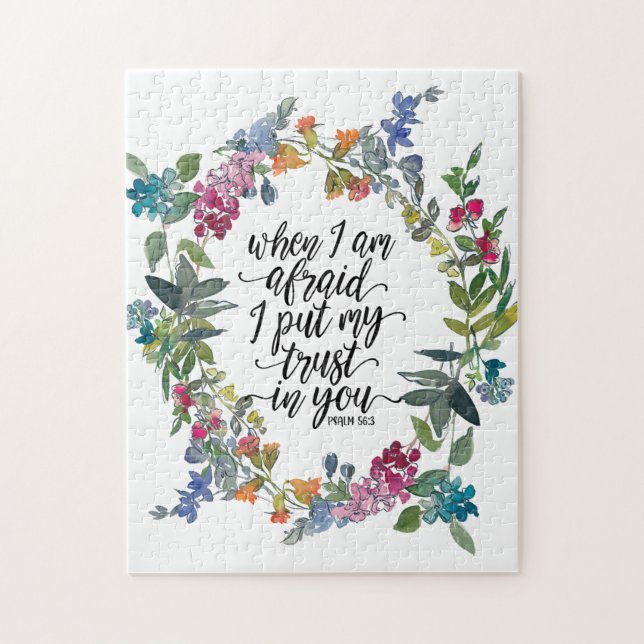 Puzzle Psalm 56:3 When I am afraid I put my trust in You  (Vertical)