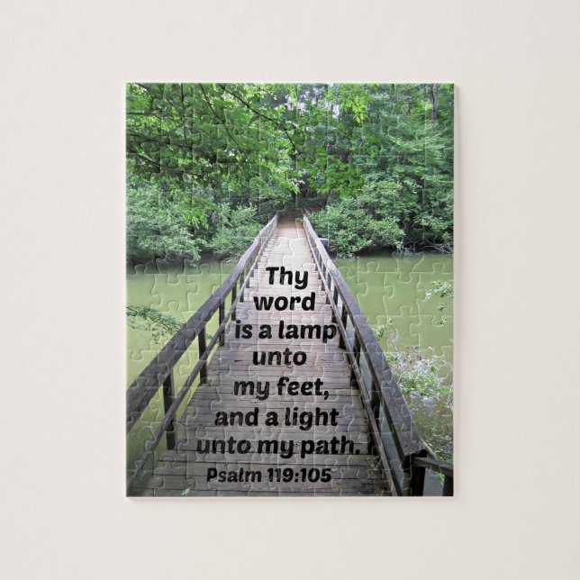 Puzzle Psaume 119:105 Ta parole est une lampe à mes pieds (Vertical)