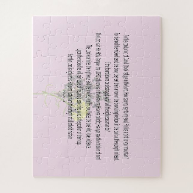 Puzzle Psaume 11 Ecriture Art - Justice Divine & Confianc (Vertical)