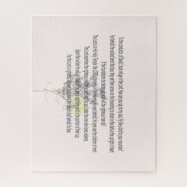 Puzzle Psaume 11 Ecriture Art - Justice Divine & Confianc (Vertical)