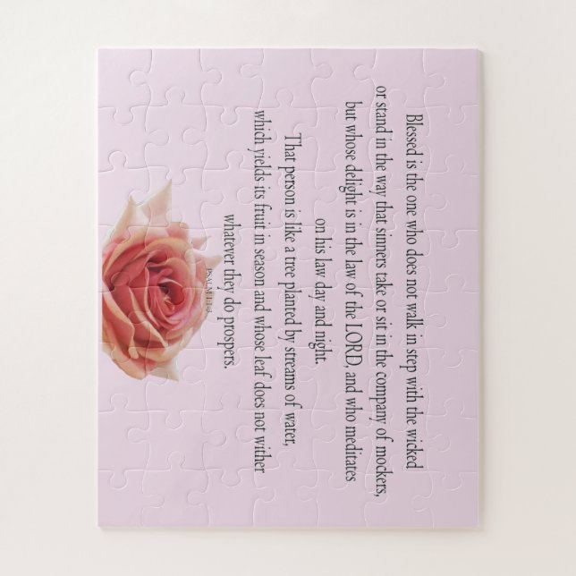 Puzzle Psaume 1, Law day and Night, Streams of Waters, (Vertical)