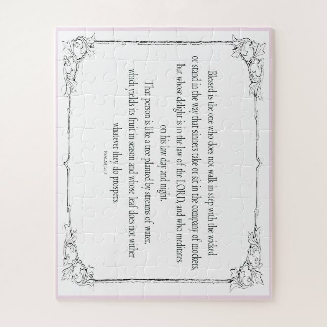 Puzzle psaume 1, ou es not walk in step with the wicked, (Vertical)