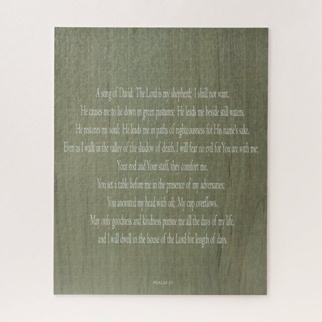 Puzzle Psaume 23, Seigneur, Motif de bois, 520 pièces, Pu (Vertical)