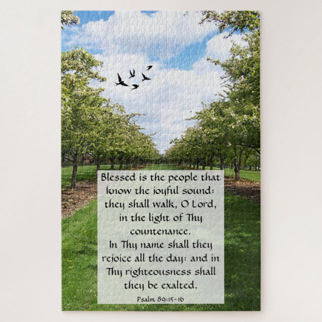 Puzzle Psaume 89:15-16 (Vertical)