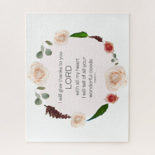 Puzzle Psaume 9:1, Verse biblique