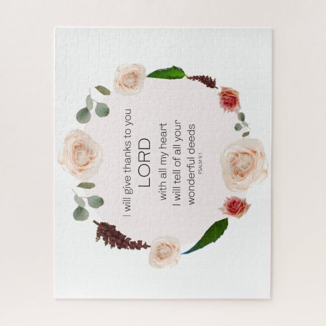 Puzzle Psaume 9:1, Verse biblique (Vertical)