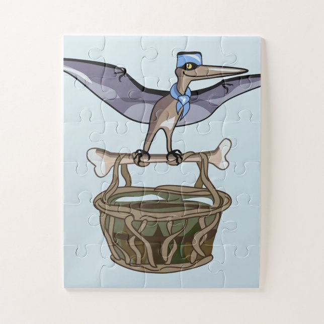 Puzzle Pteranodon Portant Un Panier (Vertical)