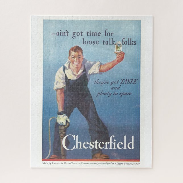 Puzzle Publicité Chesterfield Cigarettes vintage (Vertical)