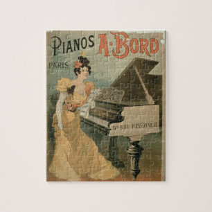 Puzzle Publicité pour "A. Bord Pianos, Paris" (couleur