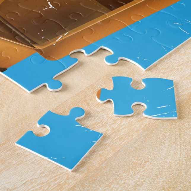 Puzzle Publicité pour guitare acoustique vintage (Côté)