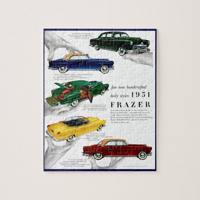 Puzzle publicité pour l'automobile Frazer 1951 (Vertical)