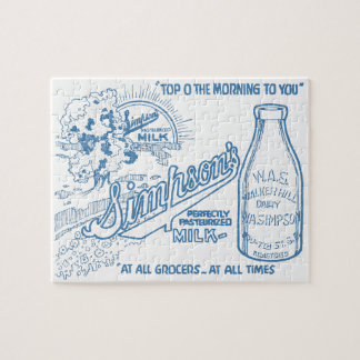 Puzzle Publicité vintage sur le lait