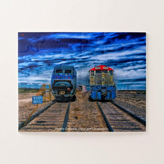 Puzzle Pueblo Colorado Trains et Locomotives (Horizontal)