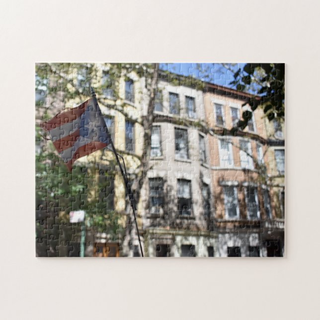 Puzzle Puerto Rican Pride New York City Brownstones Photo (Horizontal)