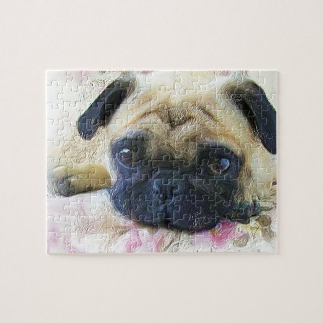 Puzzle Pug dog (Horizontal)