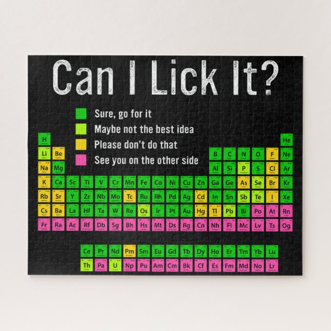 Puzzle Puis-je le Lick Table périodique Enseignant Enfant (Horizontal)