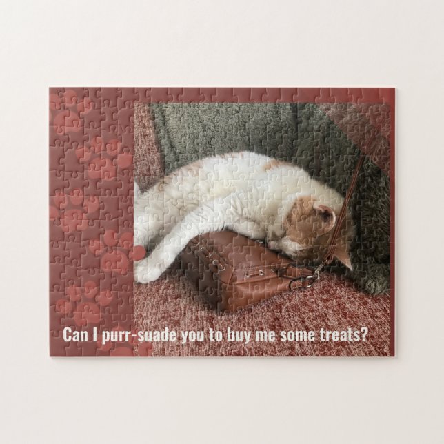 Puzzle Puis-je vous purr-suader Drôle Chat (Horizontal)