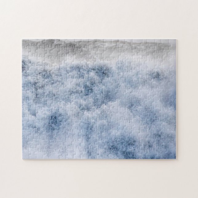 Puzzle Puissantes vagues orageuses en hiver (Horizontal)