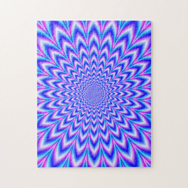 Puzzle Pulse 24 points en bleu rose et violet (Vertical)