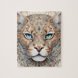 Puzzle Puma Face Surreal Art