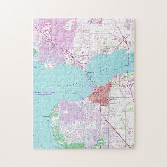 Puzzle Punta Gorda et port Charlotte la Floride Map (Vertical)