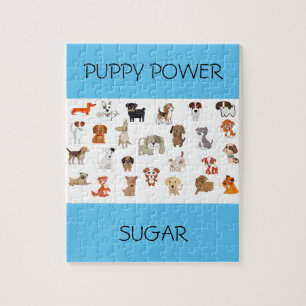 Puzzle "PUPPY POWER" avec nom personnalisé du chio