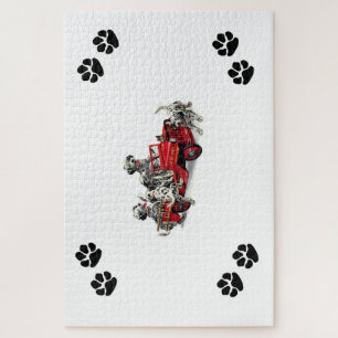 Puzzle Pups dalmate avec Firetruck & Pawprints