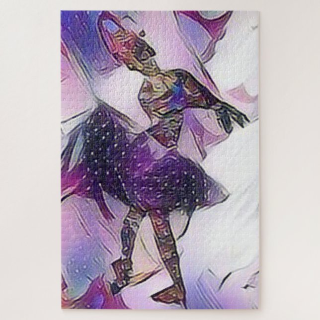 Puzzle Purple Ballerina Art original Lilac Fée (Vertical)