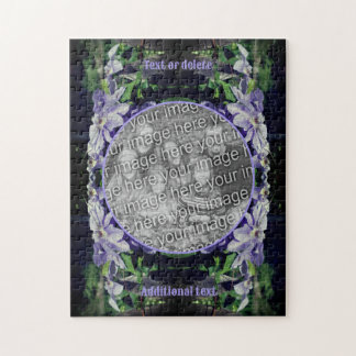 Puzzle Purple Clematis Sur Le Cadre De Clôture Ajouter Vo