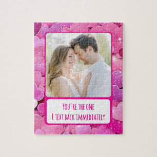 Puzzle Purple Coeurs Roses I Texte De Retour Immédiatemen
