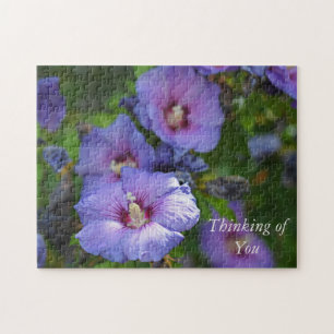 Puzzle Purple Hibiscus Garden Flowers Penser à vous
