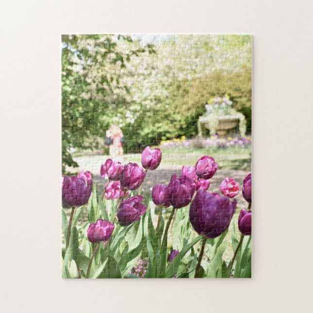 Puzzle Purple Tulips Regent's Park Flowers Londres Anglet (Vertical)