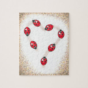 Puzzle Puzle de coeur de coccinelle