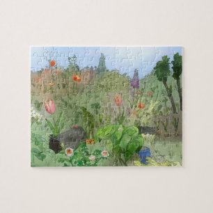 Puzzle Puzzel âge jardin