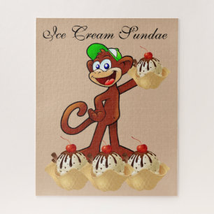 Puzzle Puzzis Monkey Ice Cream Sundae