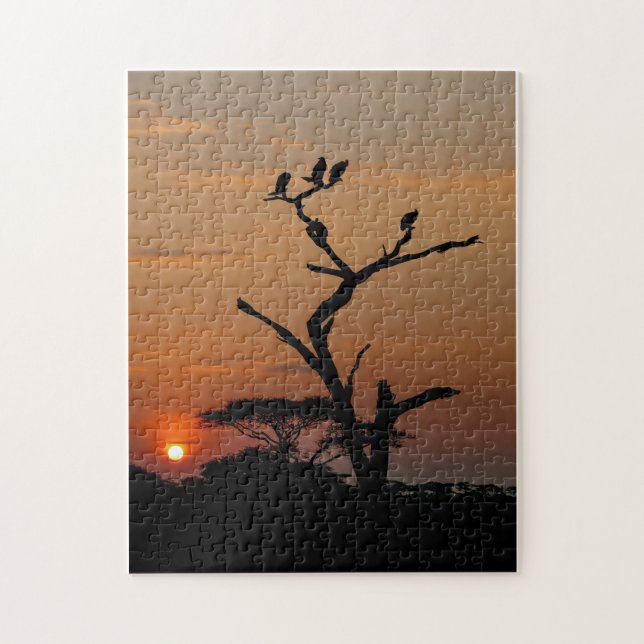 Puzzle puzzle de Silhouette des vautours dans l'ar (Vertical)