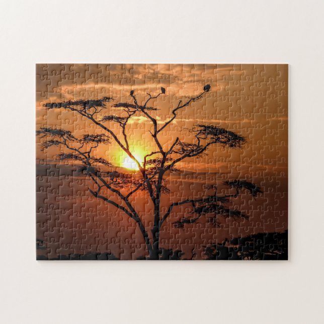 Puzzle puzzle de Silhouette des vautours dans l'ar (Horizontal)