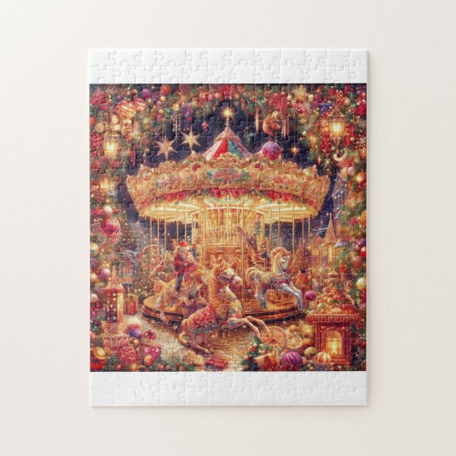 Puzzle 'Puzzle Joy Carousel de Noël, 11" x 14", 252 piec (Vertical)