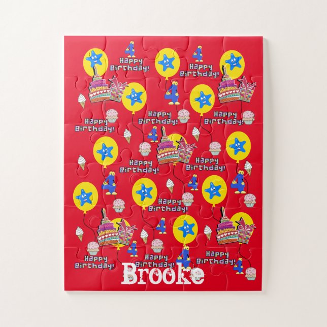 Puzzle Puzzles, Joyeux 4e anniversaire, #4 Anniversaire R (Vertical)